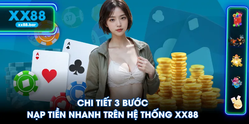 Chi tiết 3 bước nạp tiền nhanh trên hệ thống XX88
